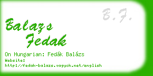 balazs fedak business card