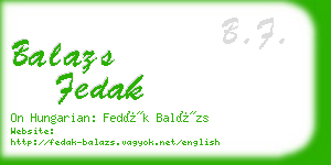 balazs fedak business card